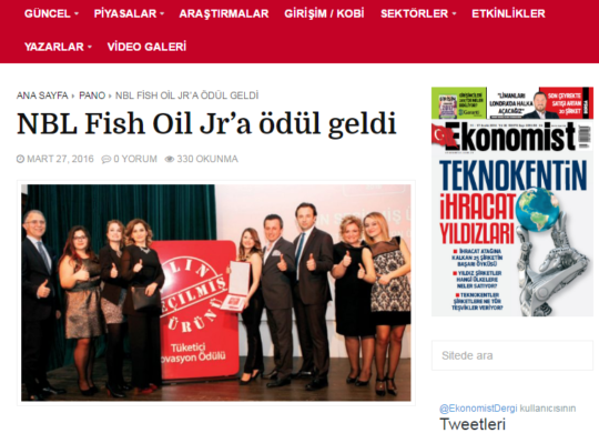 27-03-16 - Ekonomist.com - NBL Fish Oil Jr'a odul geldi